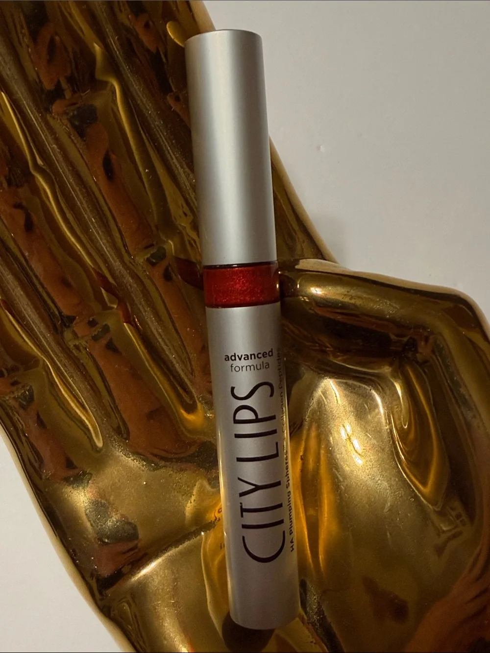 City Lips. Advanced Formula Lip Plumper - Shimmering Red Holly. NWOB